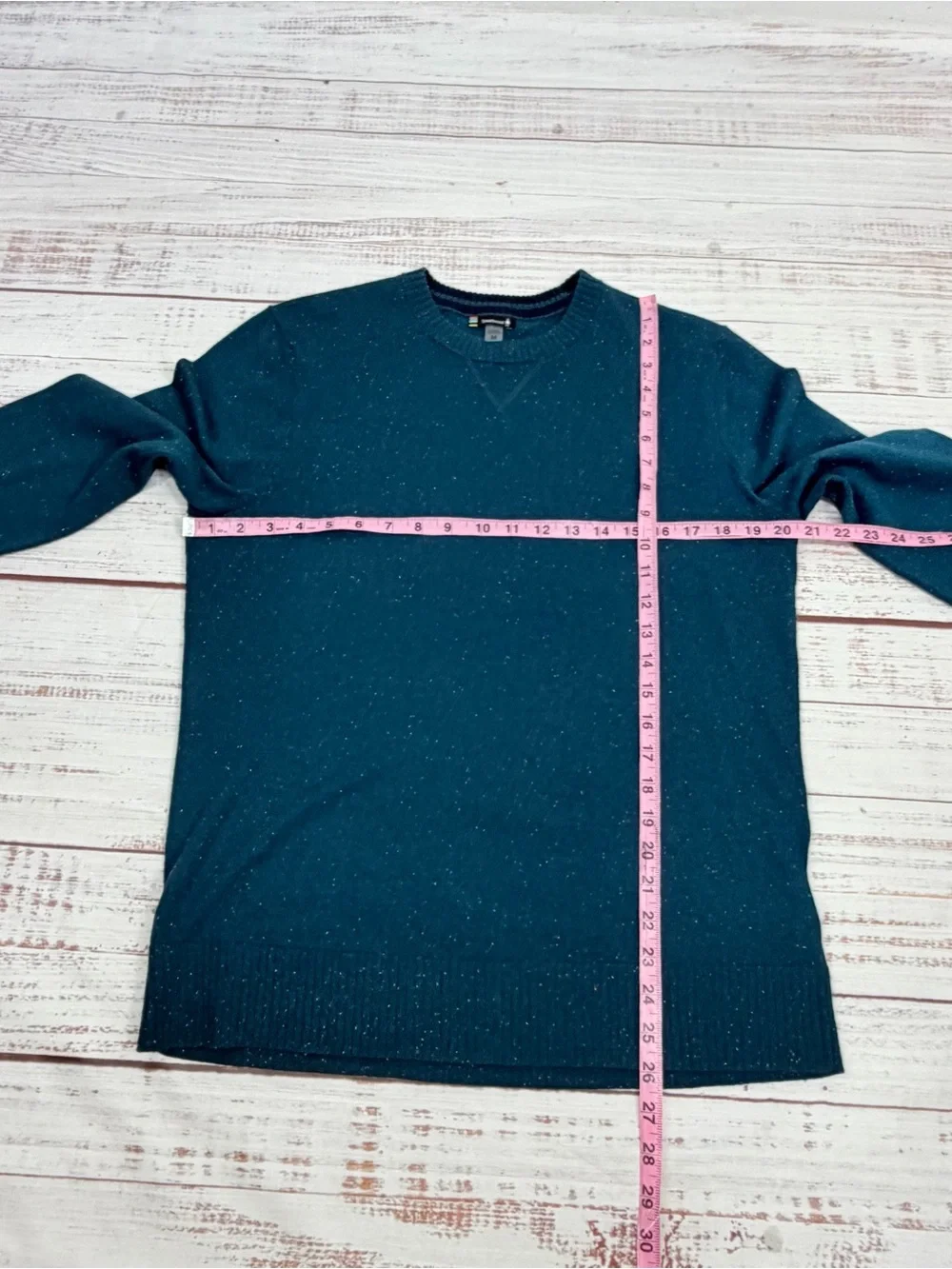 Smartwool Men’s Size Medium Sparwood Speckled Teal Merino Blend Crew Sweater